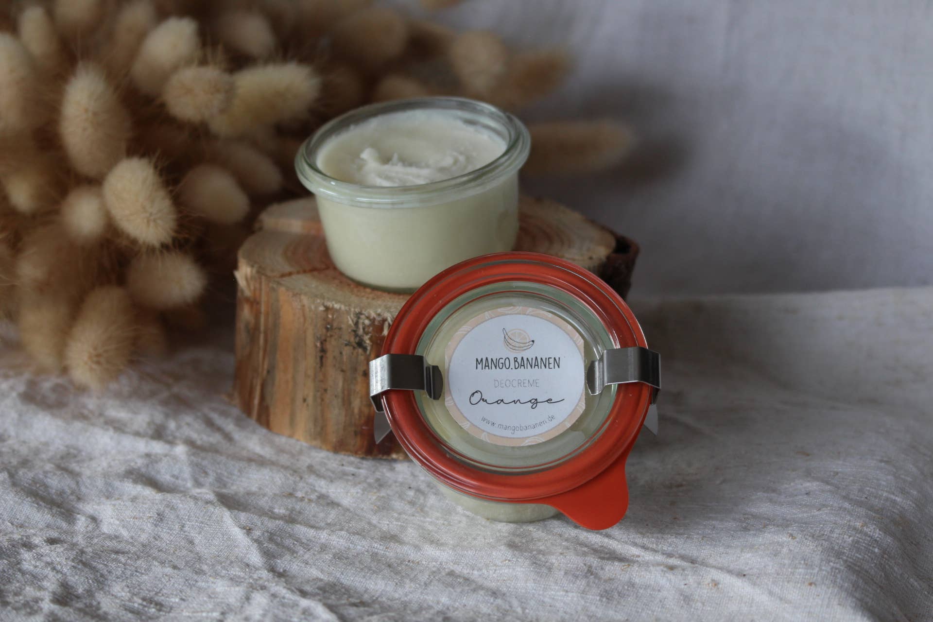 Crema deodorante «Orange» in barattolo di vetro