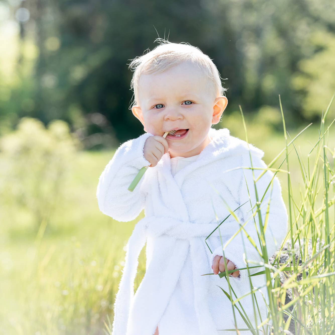 Spazzolino da denti in bambù per bambini, colori misti, confezione da 4