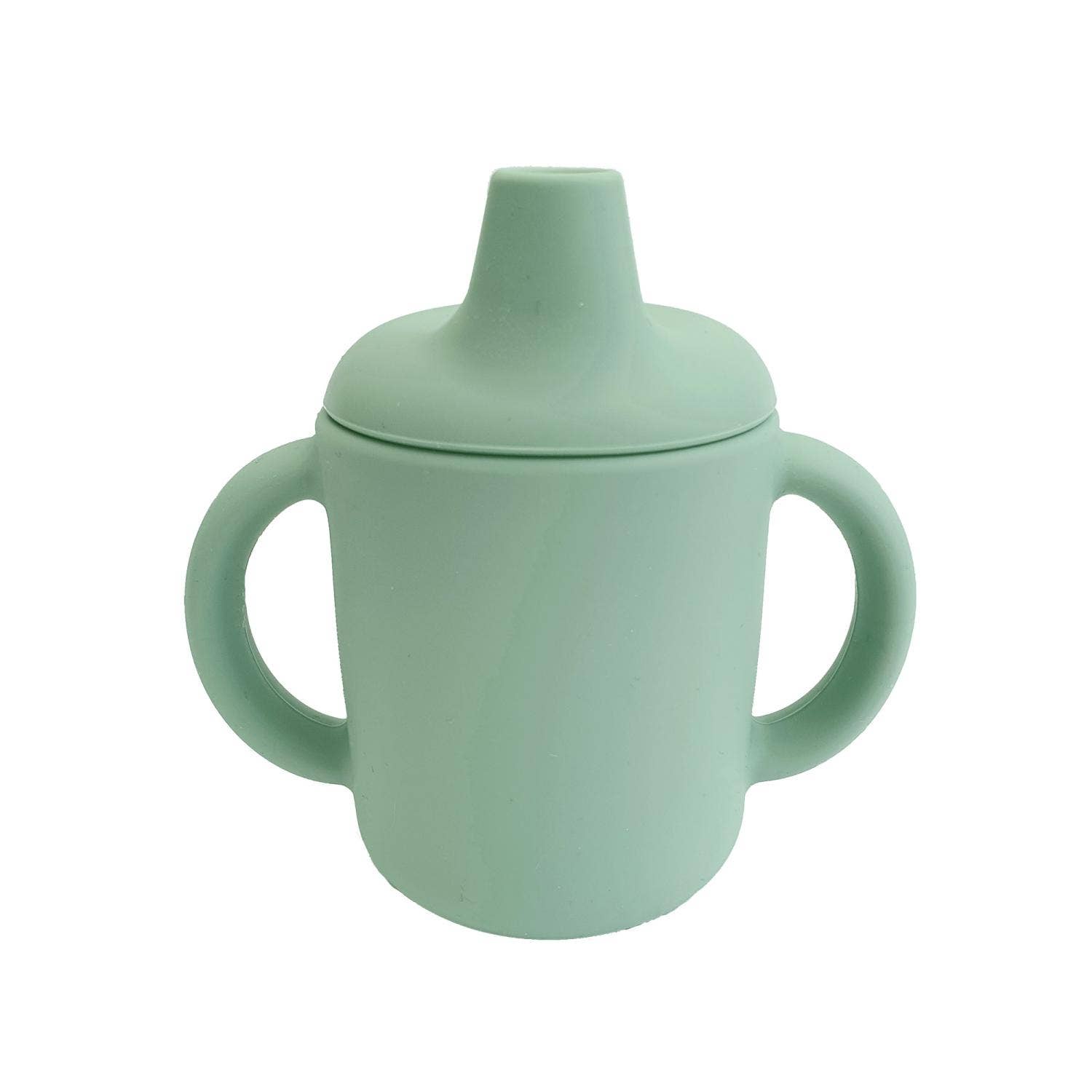 Bicchiere Sippy in silicone verde cameo