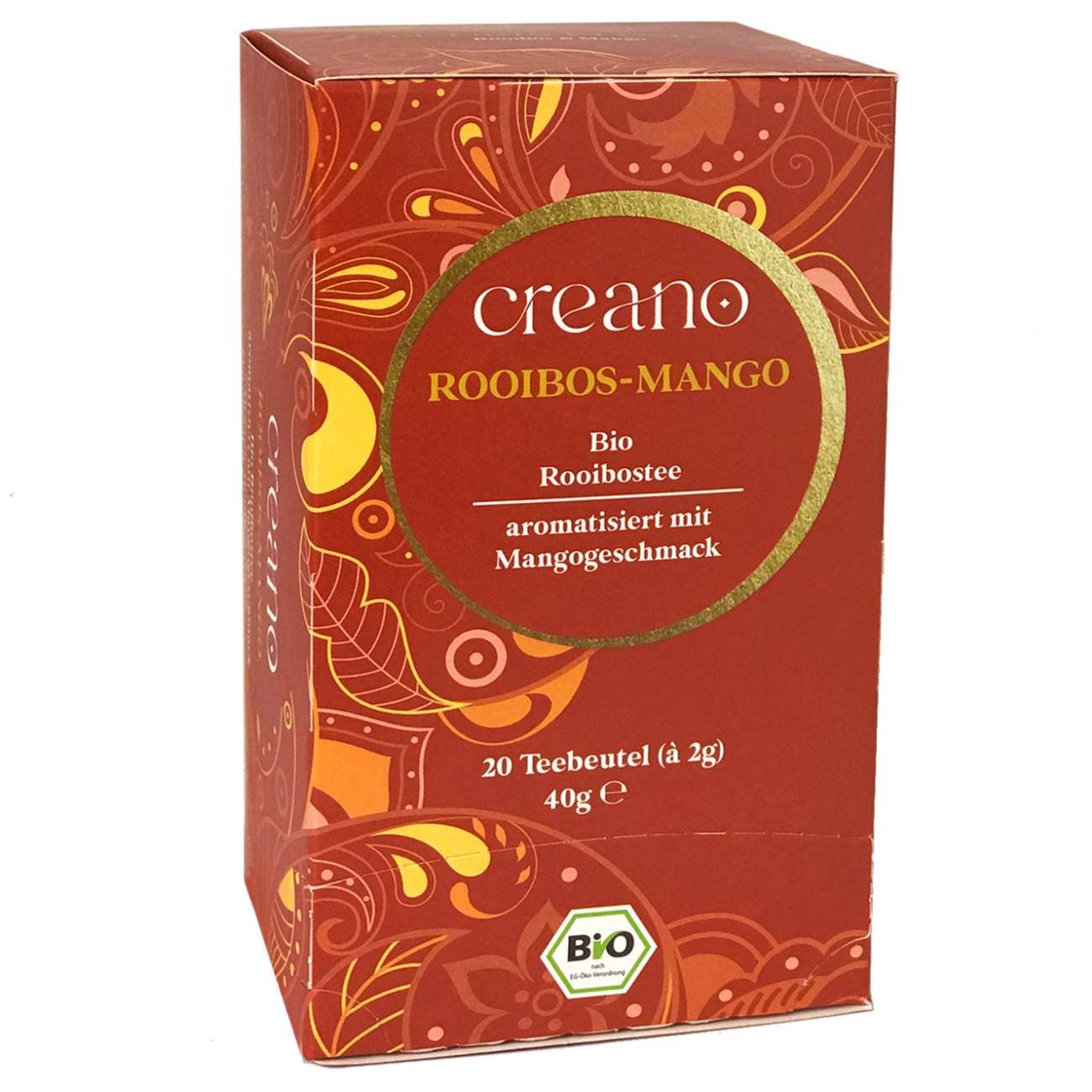 Confezione da 20 bustine di tè al mango rooibos biologico