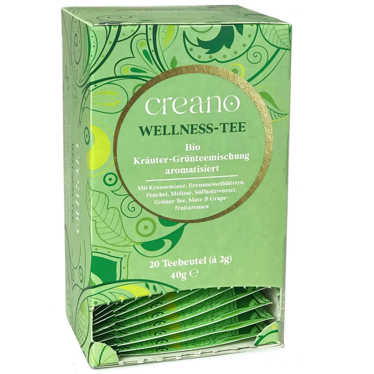 Confezione da 20 bustine di tè biologico Wellness tea