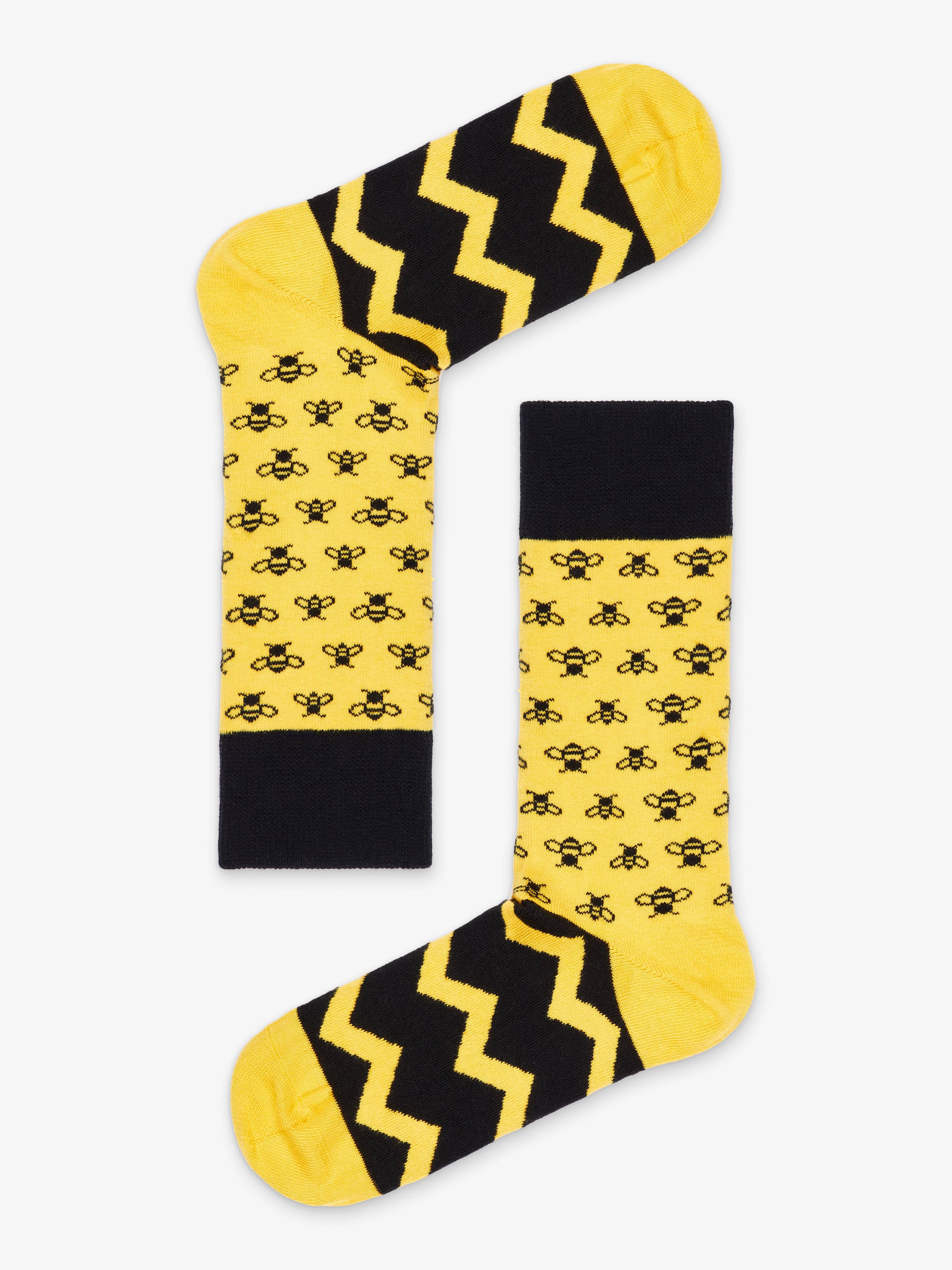 Bees Socks - Calzini biologici con motivo a api